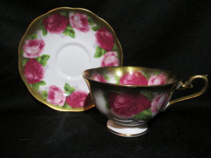 Royal Albert Old English Rose Wide Cup & Saucer #1