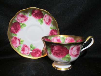 Royal Albert Old English Rose Wide Cup & Saucer #3