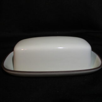 Denby Summit White Covered Butter Dish