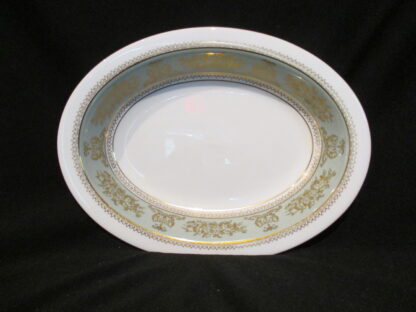 Wedgwood Gold Columbia Sage Green Oval Vegetable Bowl