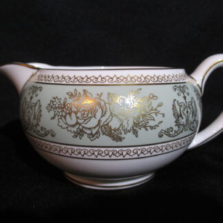 Wedgwood Gold Columbia Sage Green Creamer