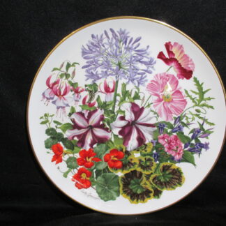 Wedgwood Franklin Flowers of August Artist Leslie Greenwood Dinner Plate