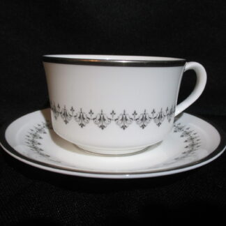 Royal Worcester Silver Frost Cup & Saucer