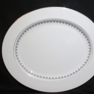 Royal Worcester Silver Frost Oval Platter - 15 inch