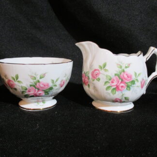Aynsley Grotto Rose AD Cream & Sugar