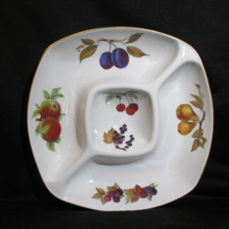 Royal Worcester Evesham Gold Square Divided Serving Dish