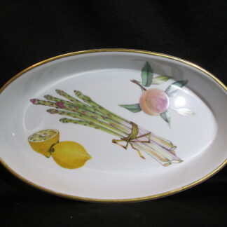 Royal Worcester Evesham Gold Oval Baker - Asparagus