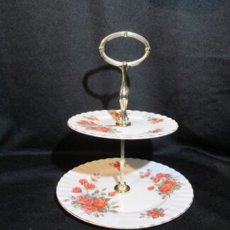 Royal Albert Centennial Rose 2 Tiered Cake Stand