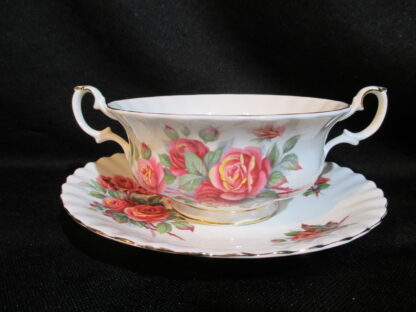 Royal Albert Centennial Rose Cream Soup Bowl & Stand