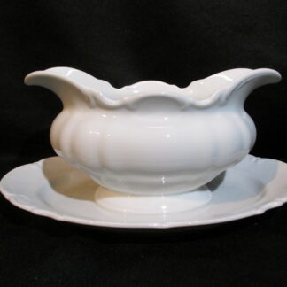 Hutschenreuther Sylvia White Gravy Boat On Fixed Stand
