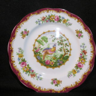 Royal Albert Chelsea Bird Maroon Tea Plate