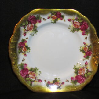 Royal Chelsea Golden Rose Handled Cake Plate
