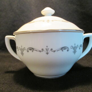 Royal Worcester Silver Chantilly Covered Sugar