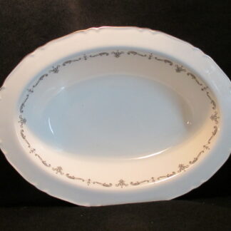 Royal Worcester Silver Chantilly Oval Vegetable Bowl