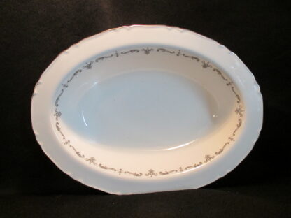 Royal Worcester Silver Chantilly Oval Vegetable Bowl