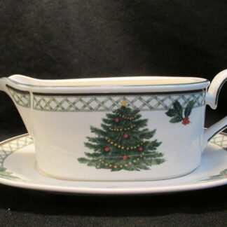 Mikasa Christmas Story CAB08 Gravy Boat & Stand