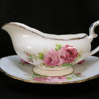 Royal Albert American Beauty Oblong Gravy Boat & Stand