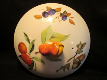 Royal Worcester Evesham Round Casserole Lid Only - No Gold, Fruit Knob