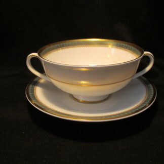Royal Doulton Clarendon H4993 Cream Soup Bowl & Stand
