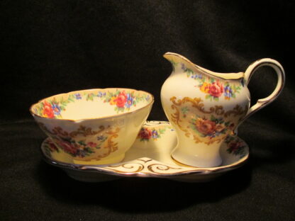 Paragon Minuet Cream G5460 AD Cream, Sugar & Regal Tray