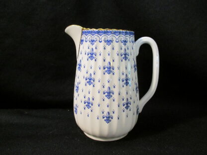 Spode Fleur de Lys Blue Cream Jug - Tall