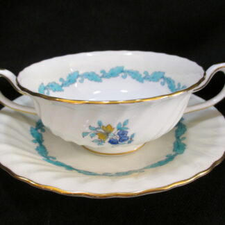 Minton Ardmore Cream Soup Bowl & Stand