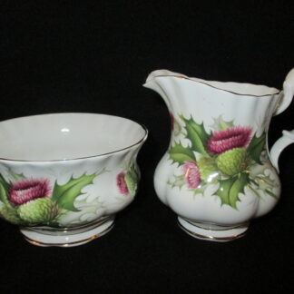 Royal Albert Highland Thistle AD Cream & Sugar