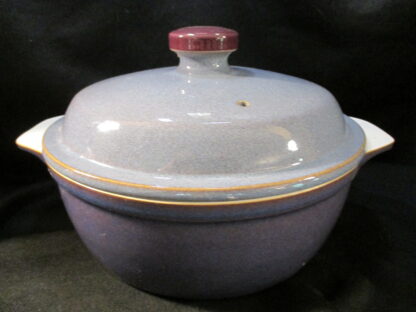 Denby Storm Grey Plum Covered Casserole