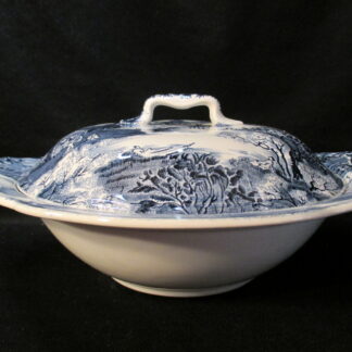 Johnson Brothers Enchanted Garden Blue Covered Vegetable Bowl