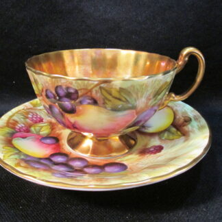 Aynsley Orchard Gold Fluted Cup & Saucer