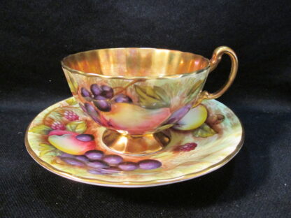 Aynsley Orchard Gold Fluted Cup & Saucer