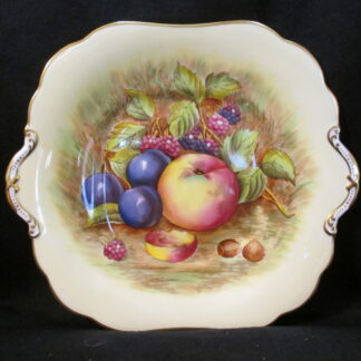 Aynsley Orchard Gold Handled Cake Plate