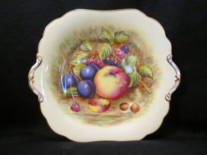 Aynsley Orchard Gold Handled Cake Plate
