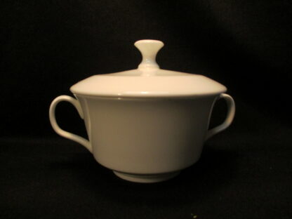Minton White Monarch B1468 Covered Sugar