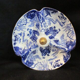 Royal Crown Derby Blue Mikado 3 Part Relish Tray