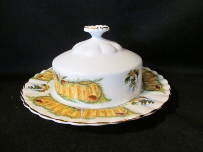 Royal Albert Knotty Pine Covered Butter Dish