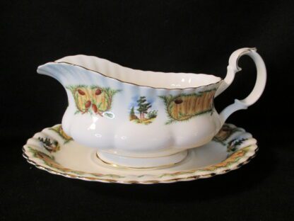 Royal Albert Knotty Pine Gravy Boat & Stand