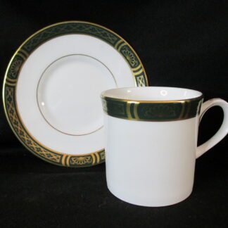 Royal Worcester Mountbatten Green Demi-Tasse Cup & Saucer