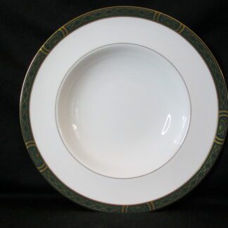 Royal Worcester Mountbatten Green Rim Soup Bowl