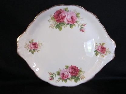 Royal Albert American Beauty Handled Cake Plate