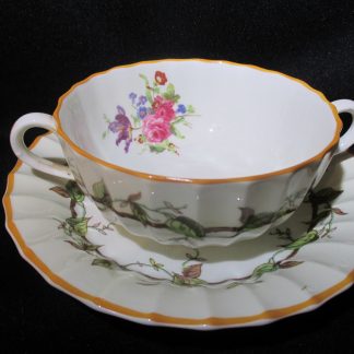Royal Worcester Florence 2539 Cream Soup Bowl & Stand