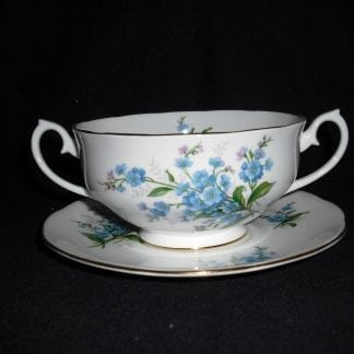 Royal Albert Forget Me Not Cream Soup Bowl & Stand