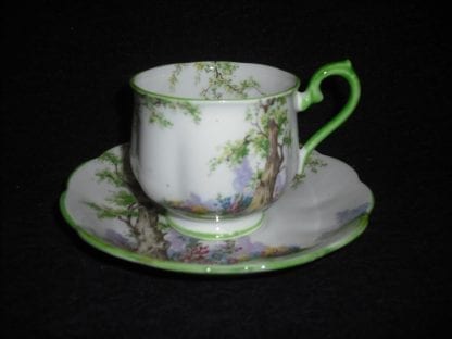 Royal Albert Greenwood Tree Green Cup & Saucer
