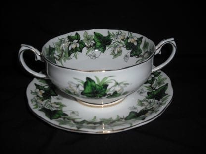 Royal Albert Ivy Lea Cream Soup Bowl & Stand