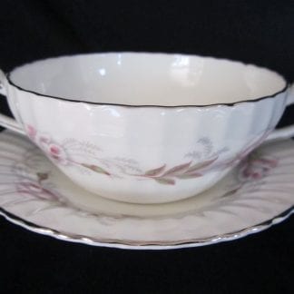 Paragon Rose Ballet Cream Soup Bowl & Stand