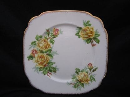 Royal Albert Yellow Tea Rose Square Salad Plate