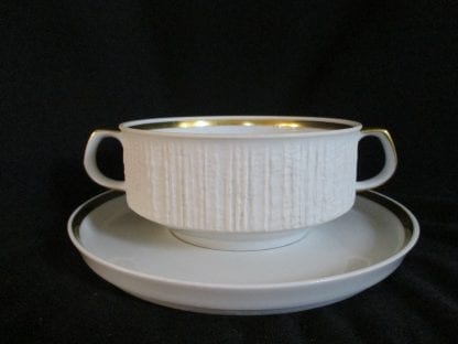 Thomas  Arcta Gold Cream Soup Bowl & Stand