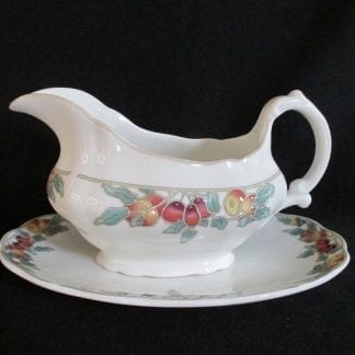 Royal Doulton Autumn Fruits Gravy Boat & Stand