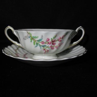 Royal Doulton Bell Heather H4827 Cream Soup Bowl & Stand