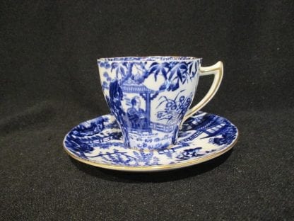 Royal Crown Derby Blue Mikado Montreal Demi-Tasse Cup & Saucer